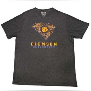 Clemson University Tigers T-Shirt Men's XL Short Sleeve Grey with Graphic